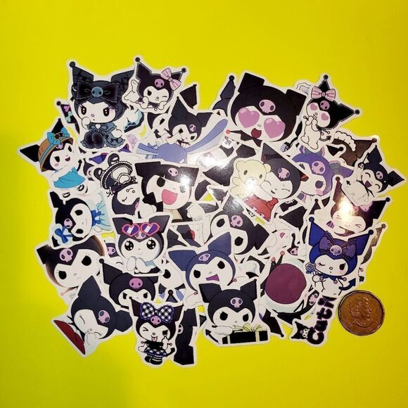 Brand New 63pcs Kuromi Waterproof Stickers - Picture 5 of 5
